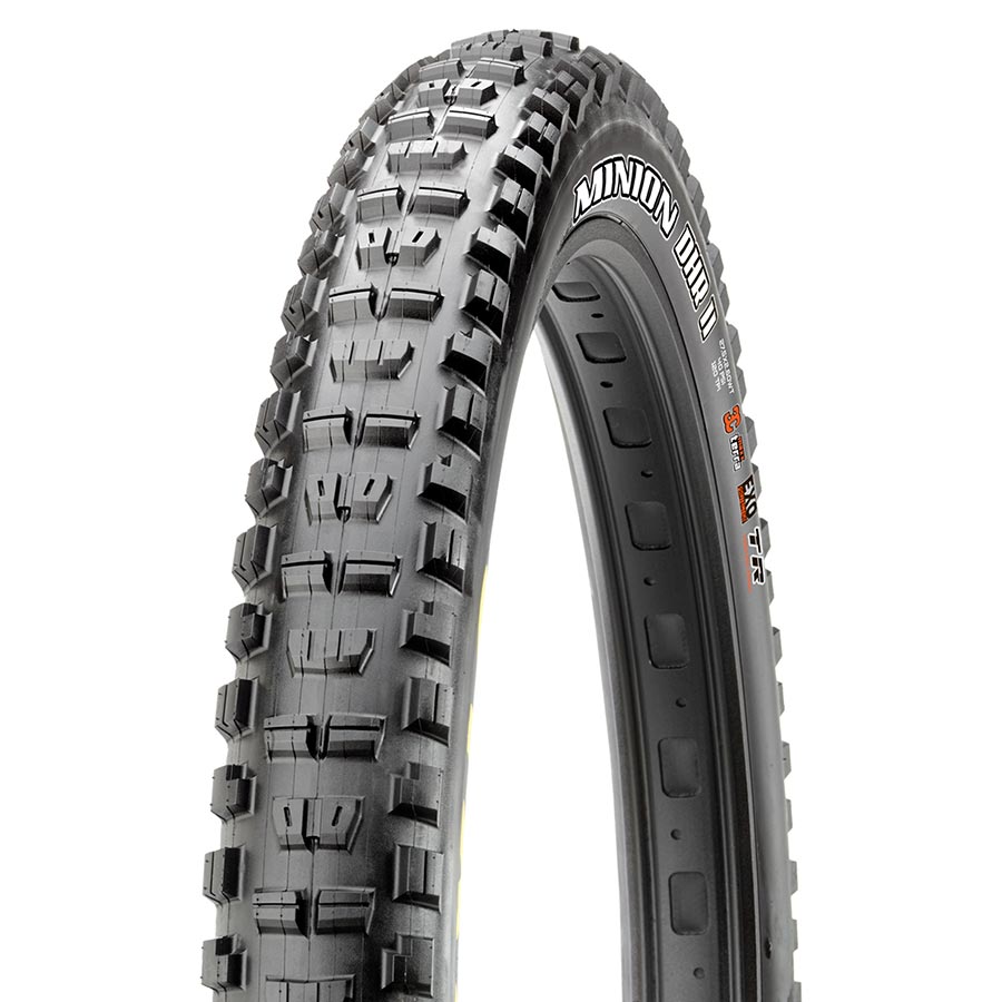 Maxxis Minion DHR II 27.5x2.6 tubeless folding bike tire, black, dual EXO tread