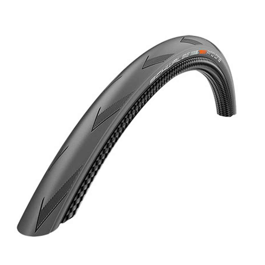 Black Schwalbe Pro One road tire, 700x28, tubeless folding