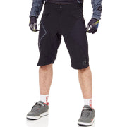 O'neal all-mountain black shorts with zip fly and side pockets