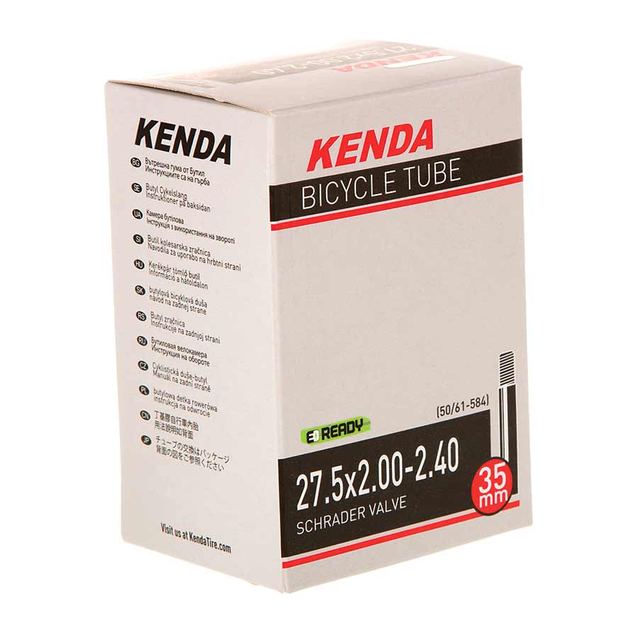 Kenda bicycle tube box, 27.5x2.00–2.40 Schrader valve, 35mm, 650b SV/35mm