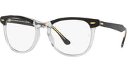 Ray-Ban RB2398 Eagleeye sunglasses, front view with clear lenses and black top frame