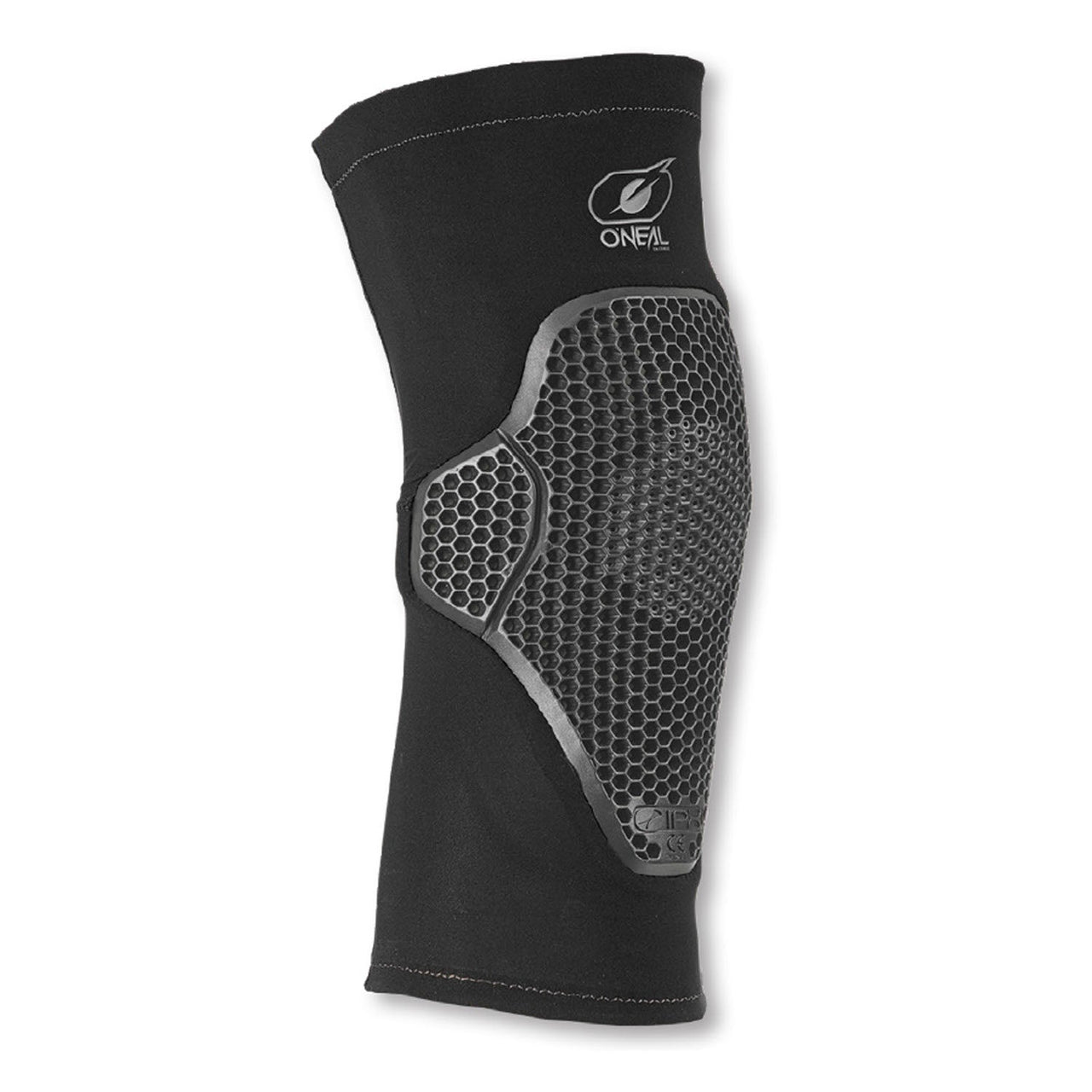 O'neal Flow knee guard sleeve with hex honeycomb protective pad, black with gray detail