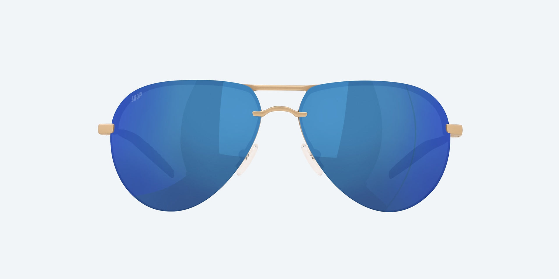 Costa Del Mar Helo Sunglasses - Matte Champagne / Blue Mirror