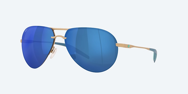 Costa Del Mar Helo Sunglasses - Matte Champagne / Blue Mirror