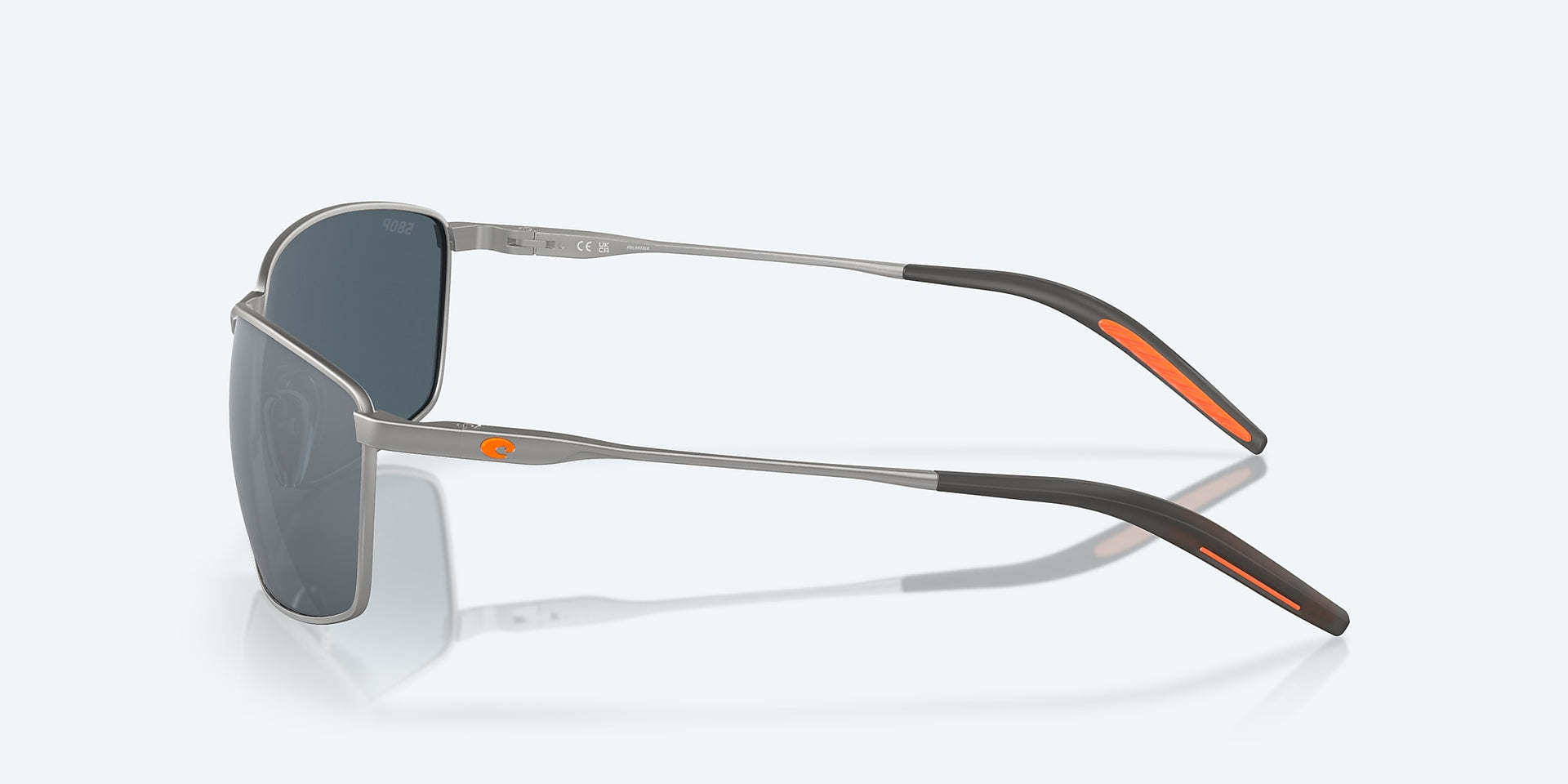 Costa Del Mar Turret Sunglasses - Matte Silver / Gray Silver Mirror