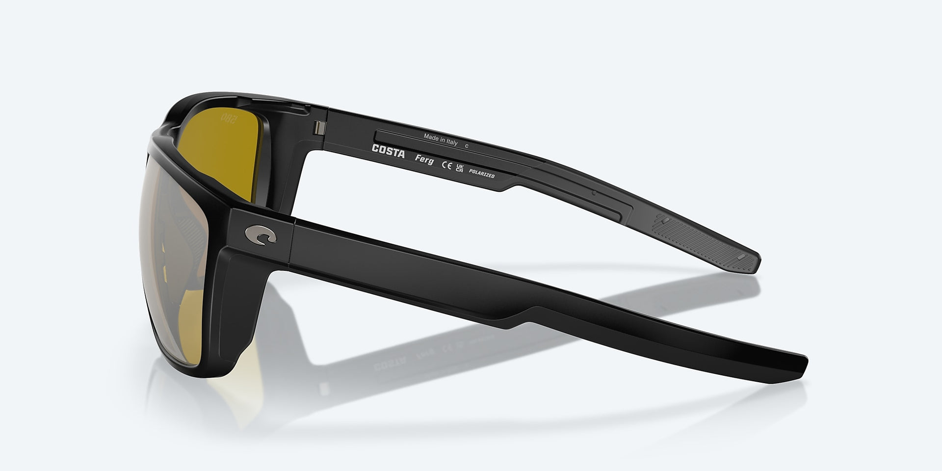 Costa Del Mar Ferg Sunglasses - Matte Black / Sunrise Silver Mirror