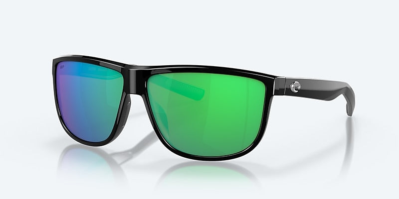Costa Del Mar Rincondo Sunglasses - Shiny Black / Green Mirror