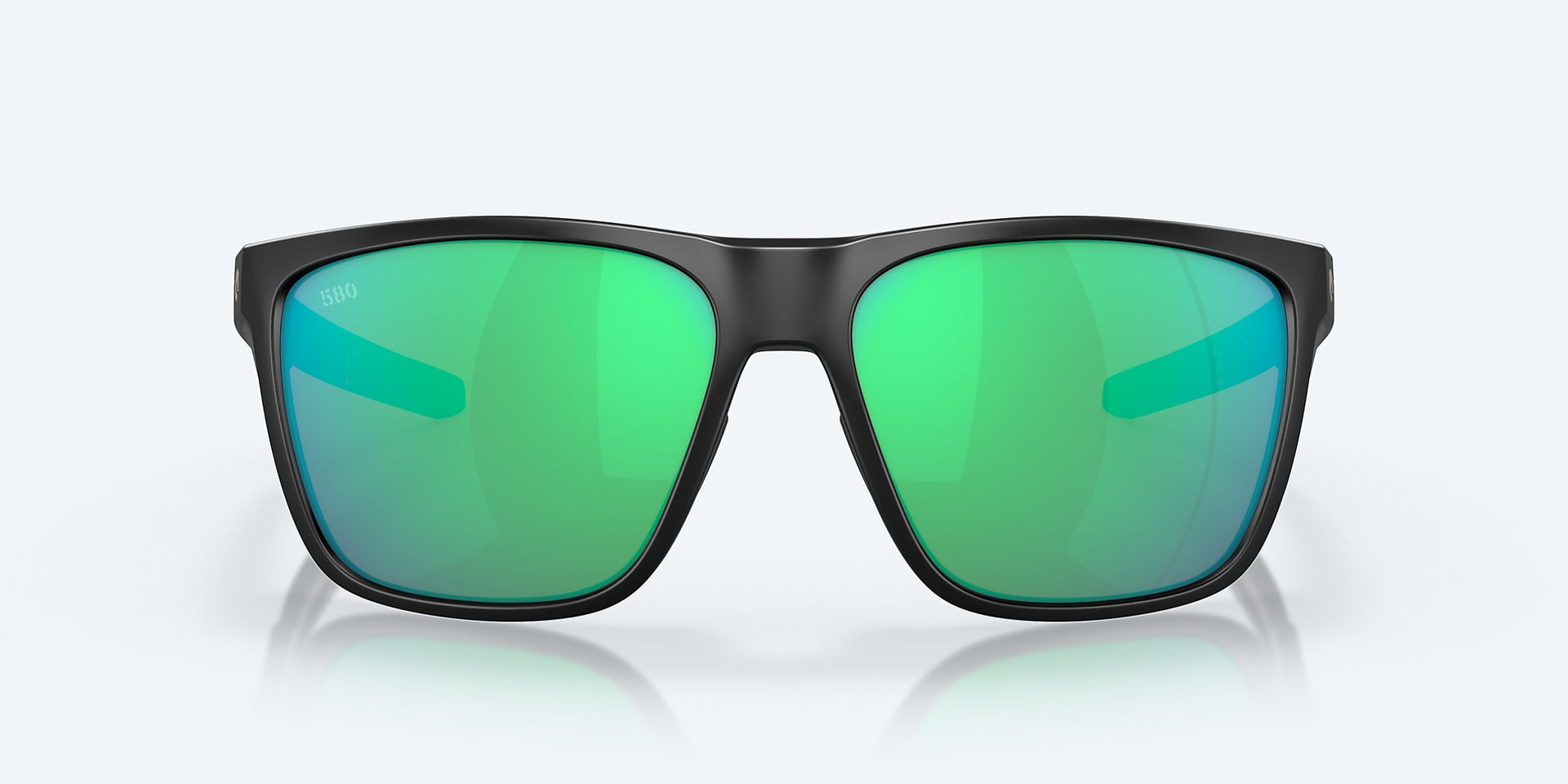 Costa Del Mar Ferg XL Sunglasses - Matte Black / Green Mirror