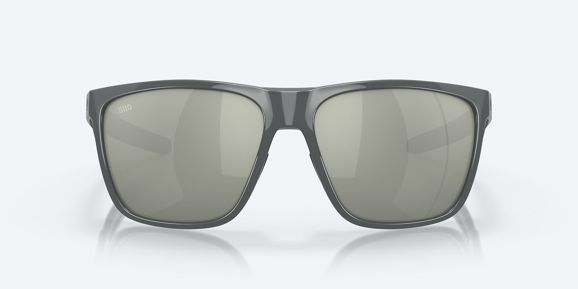 Costa Del Mar Ferg XL Sunglasses - Shiny Gray / Gray Silver Mirror