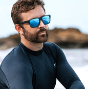 Costa Del Mar Spearo XL Sunglasses - Matte Black / Blue Mirror
