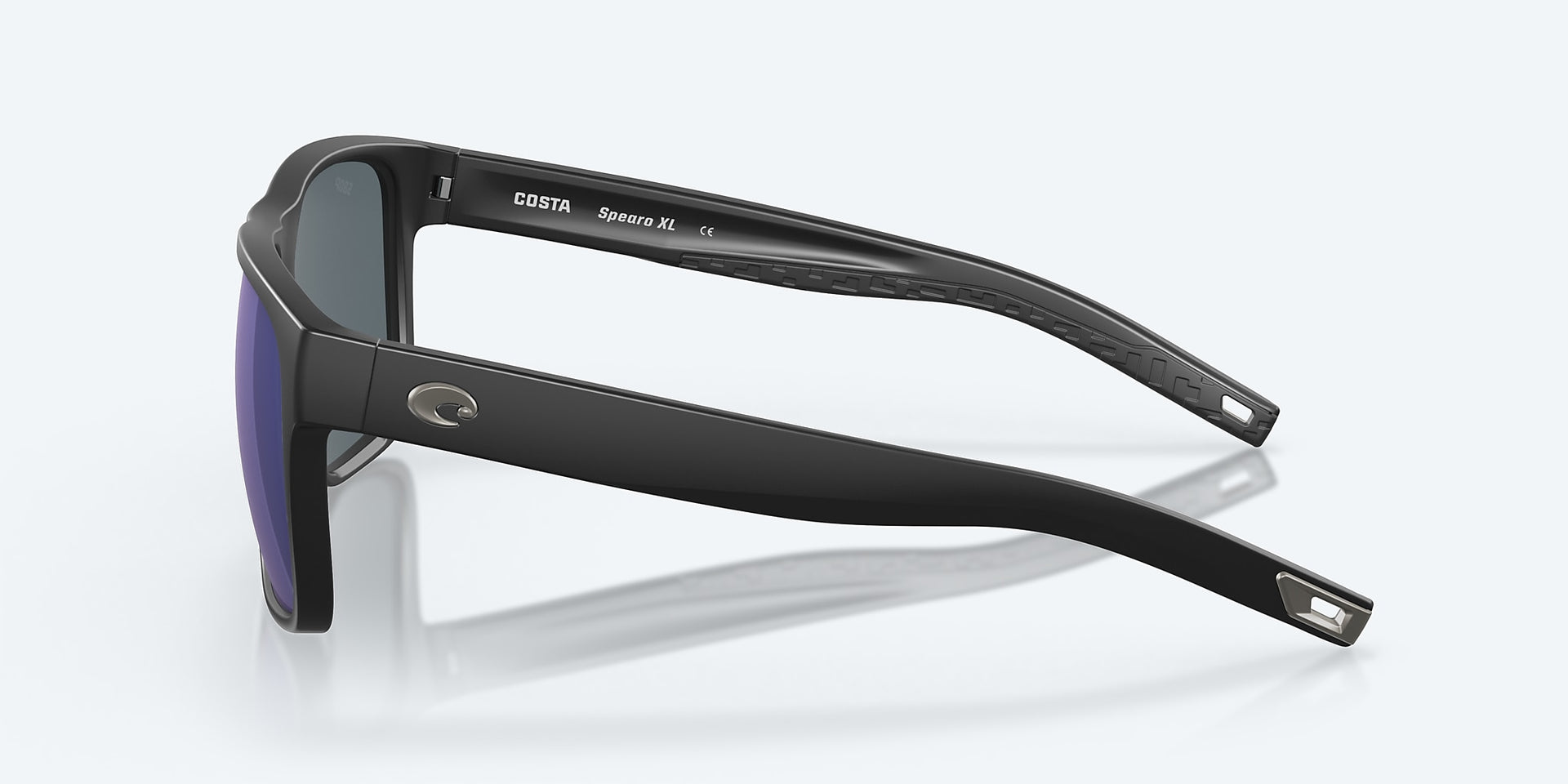Costa Del Mar Spearo XL Sunglasses - Matte Black / Blue Mirror