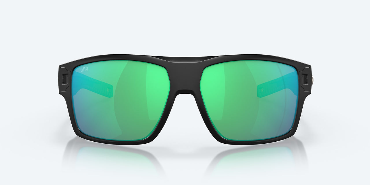 Costa Del Mar Diego Sunglasses - Matte Black / Green Mirror