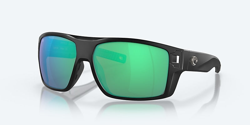 Costa Del Mar Diego Sunglasses - Matte Black / Green Mirror