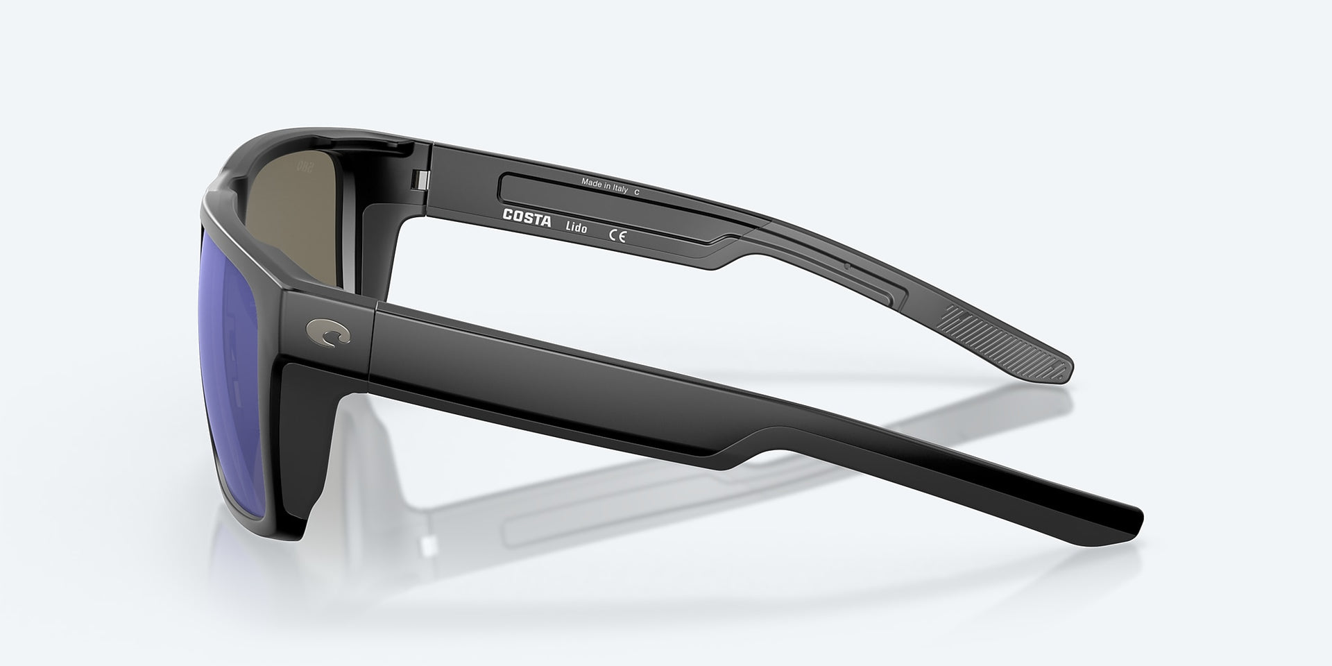 Costa Del Mar Lido Sunglasses - Matte Black / Blue Mirror
