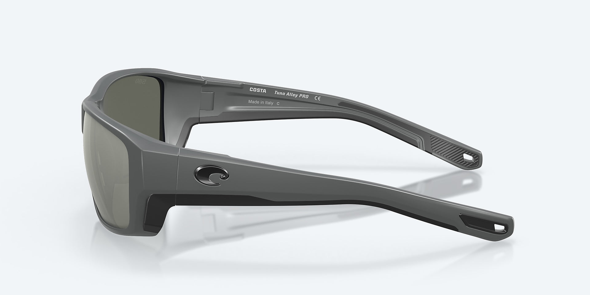 Costa Del Mar Tuna Alley PRO Sunglasses - Matte Gray / Gray Silver Mirror