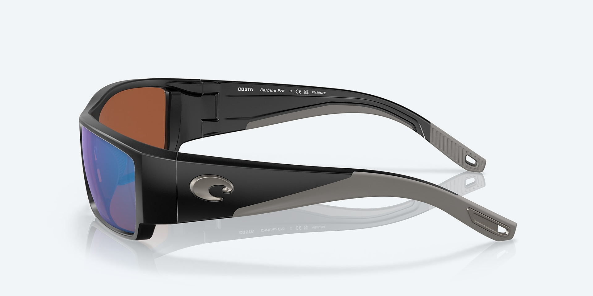 Costa Del Mar Corbina PRO Sunglasses - Matte Black / Green Mirror
