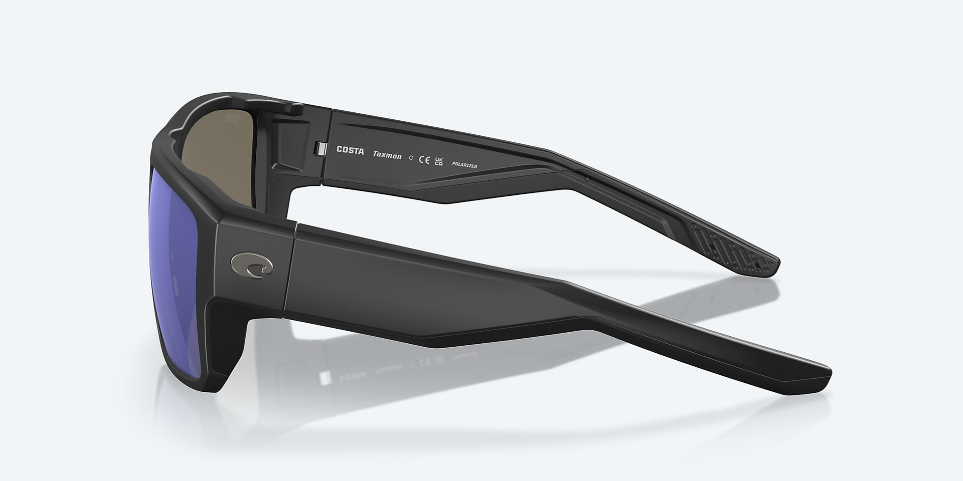 Costa Del Mar Taxman Sunglasses - Matte Black / Blue Mirror