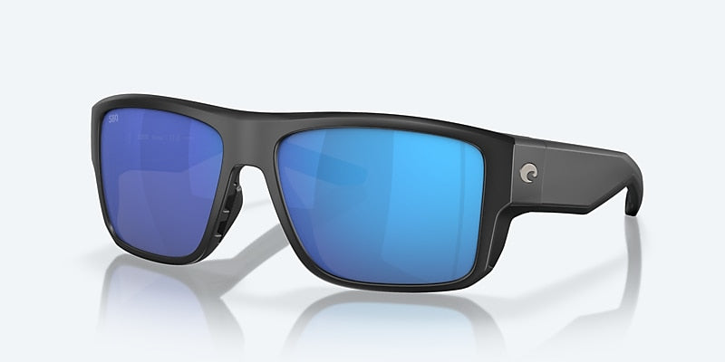 Costa Del Mar Taxman Sunglasses - Matte Black / Blue Mirror