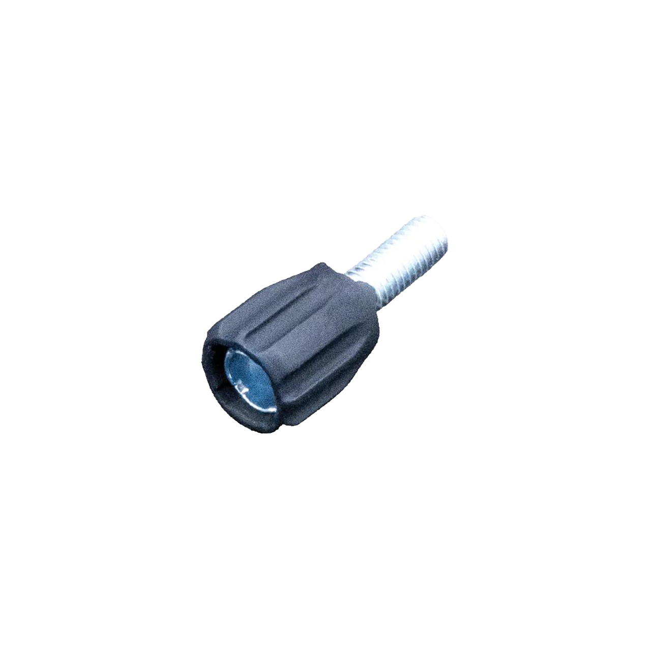 Barrel adjuster tool with blue dial and ribbed silver handle end
