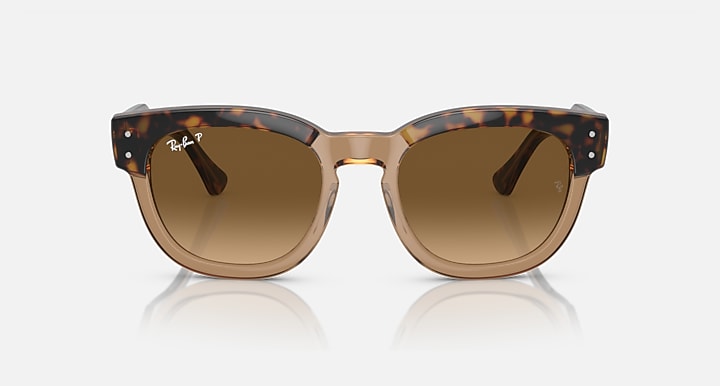Ray-Ban Mega Hawkeye sunglasses, Havana sunglasses with brown gradient lenses
