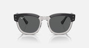 Ray-Ban Mega Hawkeye sunglasses, matte black frame with dark gray lenses