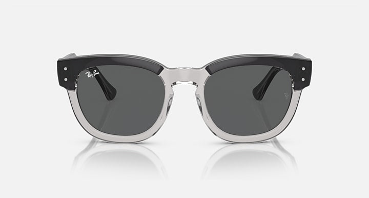 Ray-Ban Mega Hawkeye sunglasses, matte black frame with dark gray lenses