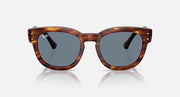 Tortoise-pattern rounded sunglasses with dark grey lenses and low-profile frame