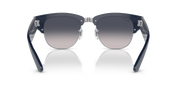 Ray-Ban Mega Clubmaster sunglasses front view, blue frames with gray gradient lenses