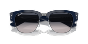 Ray-Ban Mega Clubmaster sunglasses with blue frame and dark-to-gray gradient lenses