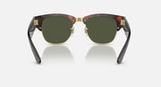 Tortoiseshell Mega Clubmaster sunglasses with olive lenses and gold-tone bridge