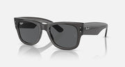 Ray-Ban Mega Wayfarer sunglasses, black frame, dark gray lenses