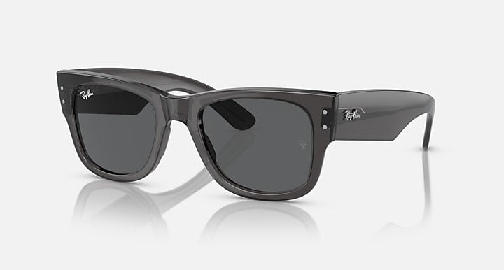 Ray-Ban Mega Wayfarer sunglasses, black frame, dark gray lenses