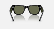 Ray-Ban Mega Wayfarer sunglasses, black frame with olive green lenses