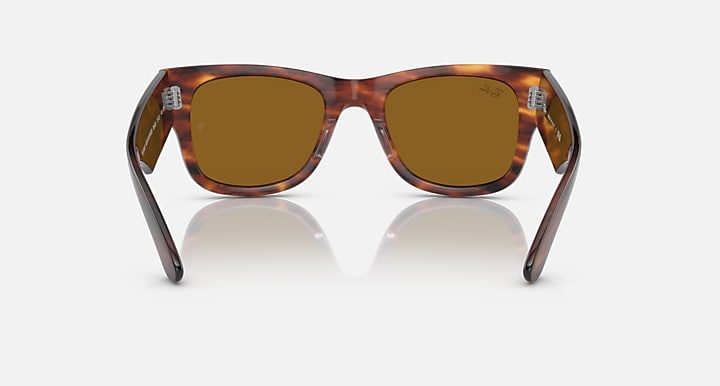 Ray-Ban Mega Wayfarer sunglasses front view with tortoiseshell frame and brown tinted lenses