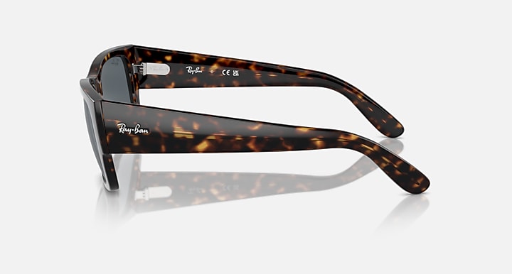 Ray-Ban Carlos low-bridge sunglasses, havana patterned frame, side view