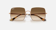 Ray-Ban RB1971 sunglasses front view with gold frames and brown gradient lenses