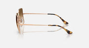 Ray-Ban RB1971 sunglasses side view with gold frame and dark brown gradient lens