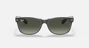 Ray-Ban New Wayfarer RB2132 sunglasses with dark frame and olive green lenses