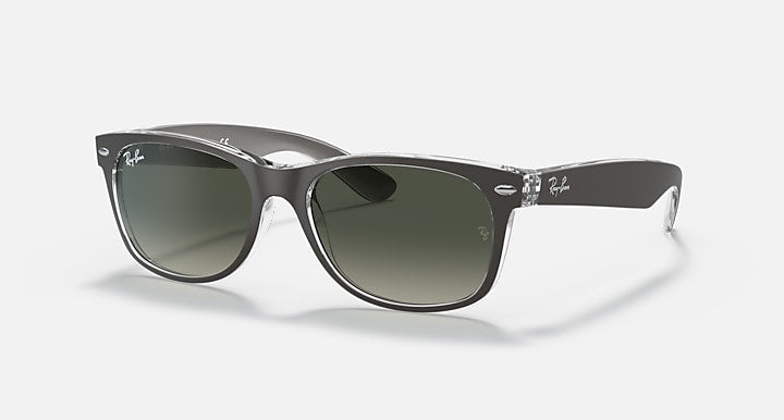 Ray-Ban New Wayfarer RB2132 sunglasses with gunmetal frame and green lenses