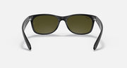 Ray-Ban New Wayfarer RB2132 sunglasses with dark frame and olive green lenses