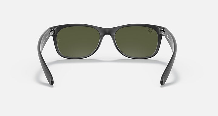Wayfarer RB2132 sunglasses with dark green frames and olive tinted lenses