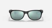 Wayfarer RB2132 sunglasses with black frames and green tinted lenses