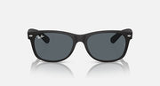 Ray-Ban New Wayfarer sunglasses front view with dark frame and slate lenses