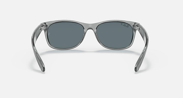 Ray-Ban New Wayfarer sunglasses with silver-gray frame and dark gray lenses