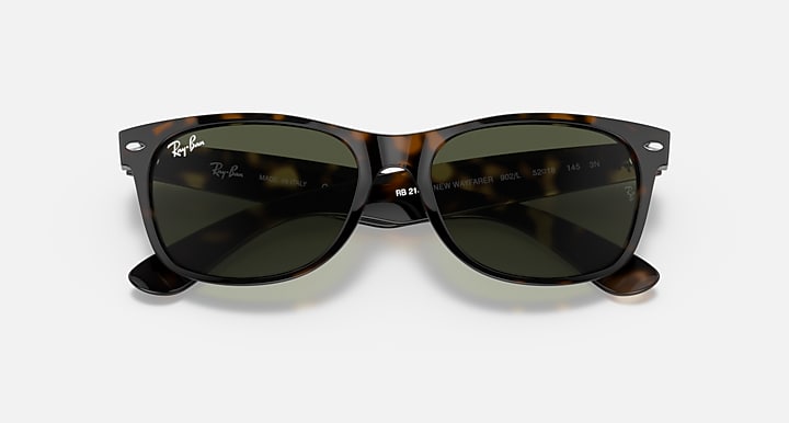 Ray-Ban Wayfarer RB2132 sunglasses, tortoise frame, dark lenses