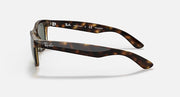 Wayfarer RB2132 sunglasses with tortoise frames shown from the side