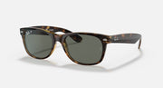 Wayfarer RB2132 sunglasses with tortoise frames and dark lenses