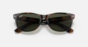 New Wayfarer sunglasses with tortoise frame and dark brown gradient lenses