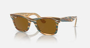 Ray-Ban Wayfarer sunglasses, tortoise two-tone frame with brown lenses