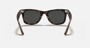 Ray-Ban Original Wayfarer sunglasses with tortoiseshell frame and dark lenses, front view